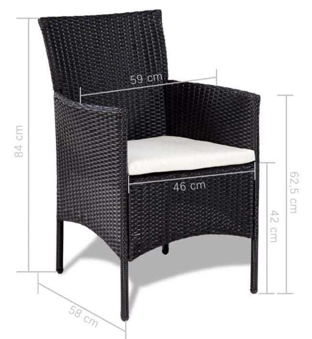 НОВИ! Ратанов Комплект 2 Кресла + Диван и Маса (Черни и Кафяви)