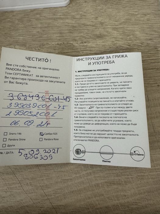 Гривна Пандора с талисмани