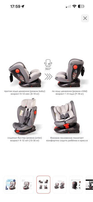 Продам автокресло