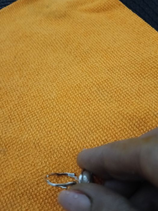 Inel perla baroca reglabil argint marcat