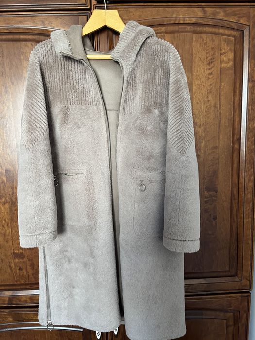 Дубленка бежевый 48