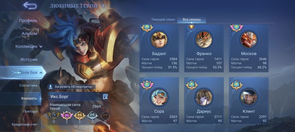 Аккаунт мобайл легендс