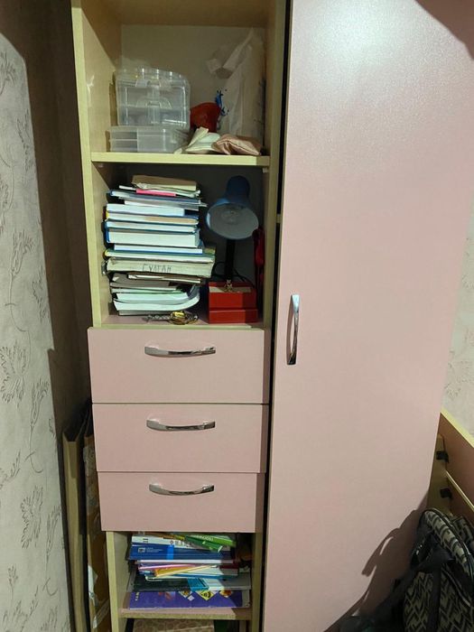 Детский спальный гарнитур — кровать + шкаф + тумба