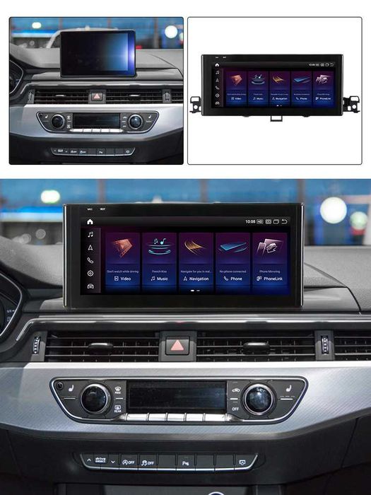 Navigatie Android 14 Audi A4 b9 A5 2015+ Carplay Waze YouTube + CAMERA