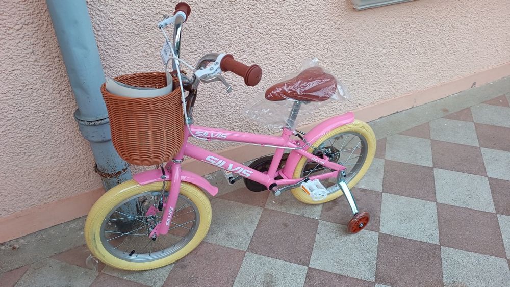 Bicicleta/ copii /bicicleta copii/roți 16"/ Roti 16" inch/ 4-9ani/  85-120 cm inaltime / Fetite /Baieti / Copii  /Roti ajutătoare/ roz/ mov/ albastru
