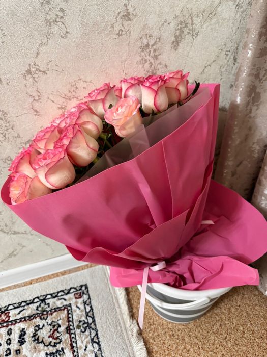 Цветы 21 штук роза свежие