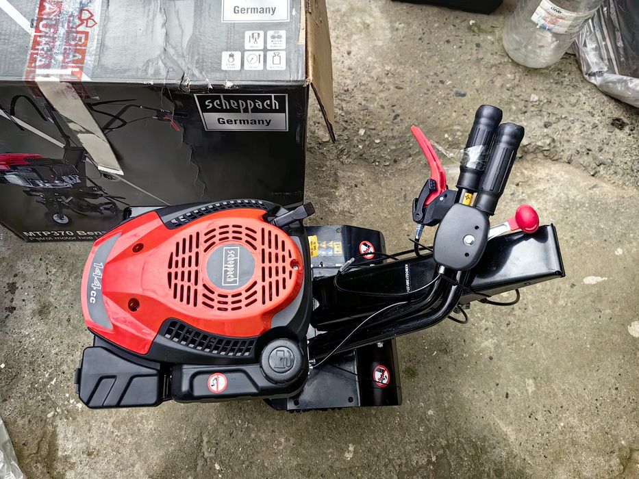 Бензинова мотофреза Scheppach MTP370 - 2,5 kW / 3,4 к.с. 4-тактов бенз
