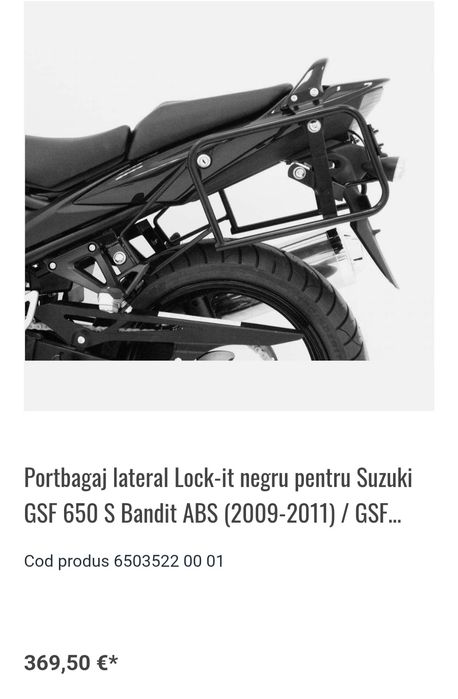 Vând cutii laterale MOTO Suzuki Bandit GSF 1250/650 - 2007/2011