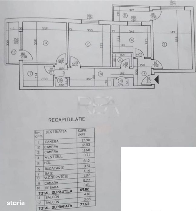 3 camere Dorobanti decomandat, inst. schimb., an 1983, 78 mp, renovat — fotografia 3
