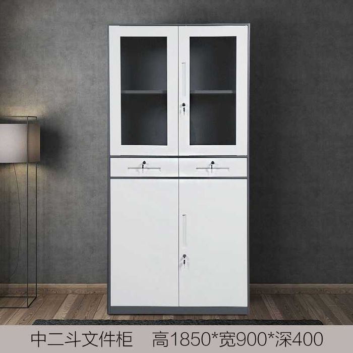 Офис учун металл китоб шкафи 0.8 мм, ҳар бир полка 50 кг гача