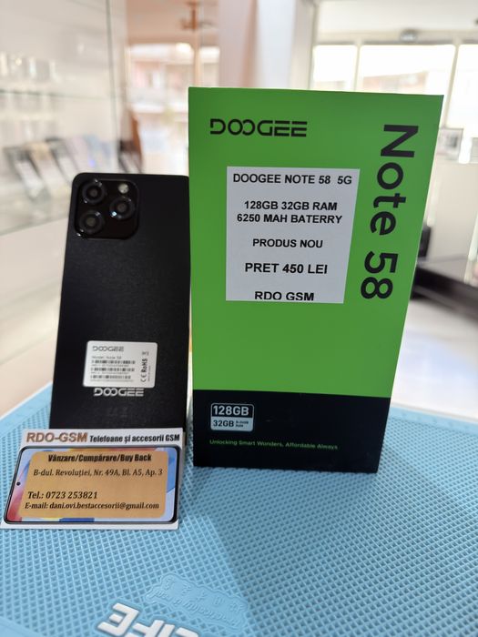 Doogee Note 58 128Gb 5g Dual Sim/Nou/Garantie