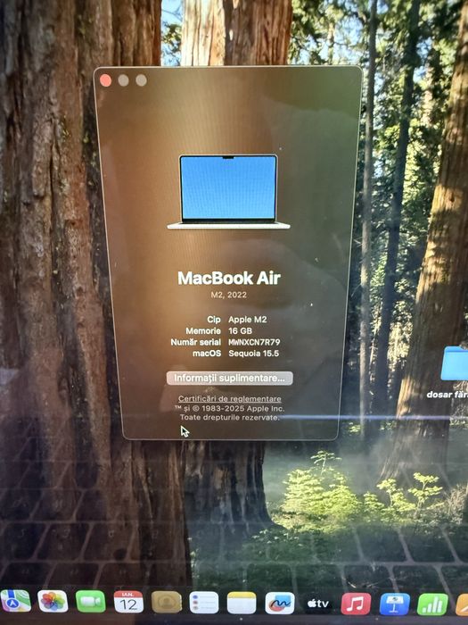 MacBook Air 13” M2 (2022) – 16GB RAM – Factură – Garanție