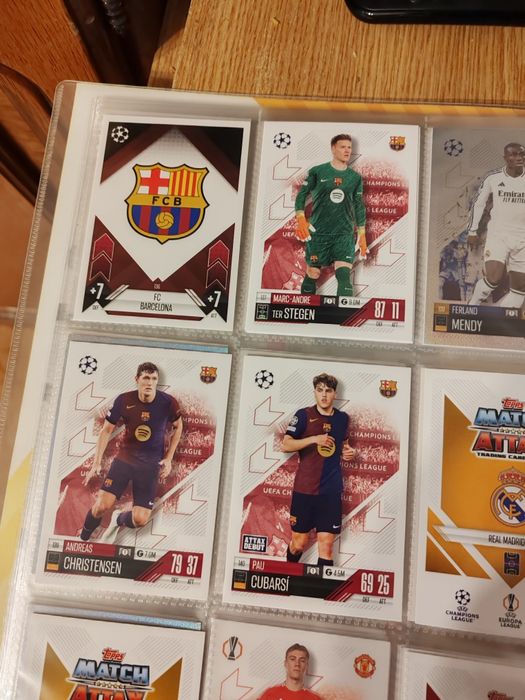 Album Match Attax 24/25 UCL completat partial 173 Topps rare limited edition
