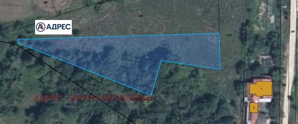 Парцел в Ловеч, област-с.Велчево площ 1500 цена 13000