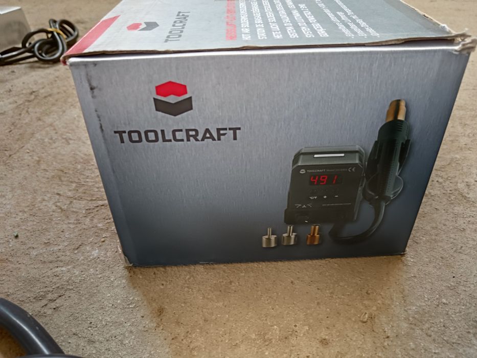Statie de lipit cu aer cald, Toolcraft, reglaj digital