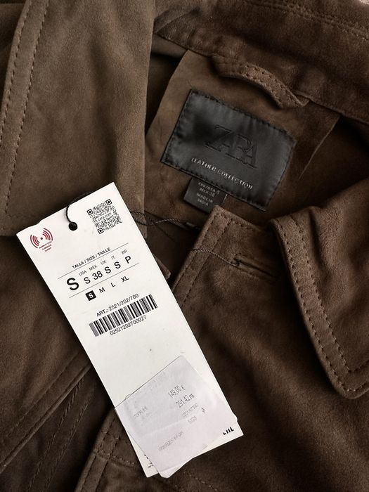 Мъжко яке естествена кожа ZARA