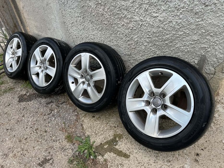 Ауди Джанти 4бр летни гуми Hankook  205/55/16