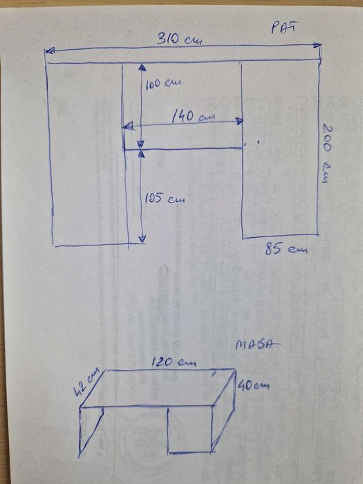 Canapea-coltar extensibil si masuta
