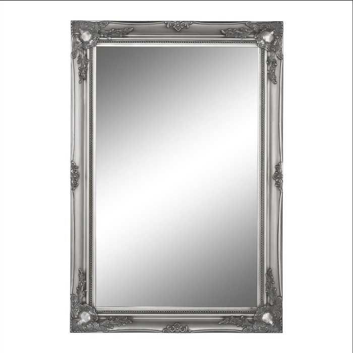 Oglindă Decorativă Retro Vintage Argintie si Aurie 64 x 94 cm