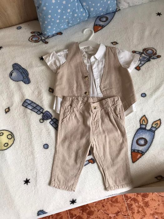 Ленено костюмче за бебе