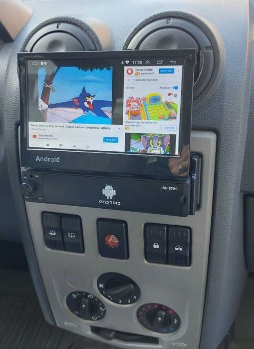 Navigatie Android 7'' auto player media retractabil manual