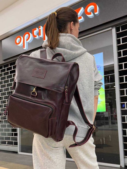 Rucsac din piele naturală. Rucsac pentru laptop. Laptop backpack