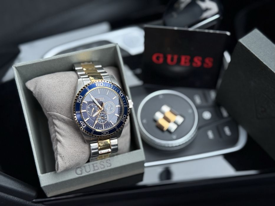 Ceas Guess Original W072G3 Full Box Gold&Silver Waterproof