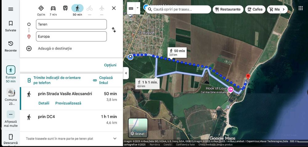 Teren intravilan de vânzare la doar 2 km de mare, in comuna 23August.