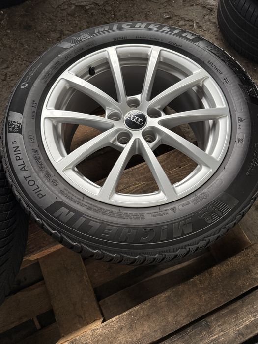 Jante originale Audi A6 cu anvelope iarna Michelin 225/60 R17
