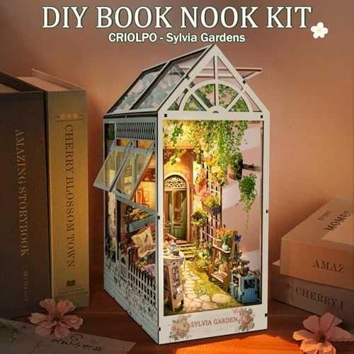 Нова Мини къща Book Nook 3D пъзел с LED – Tea Time в градината Украса