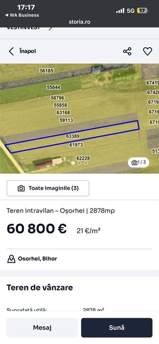 Vând teren inteavilan