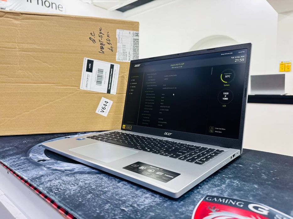 acer Aspiro Go 15 core 3 N355 DDR5 8GB 128GB SSD