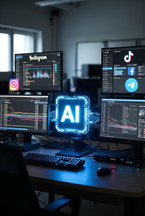 Автоматизация Instagram, Telegram, TikTok | Внедрение ИИ для бизнеса