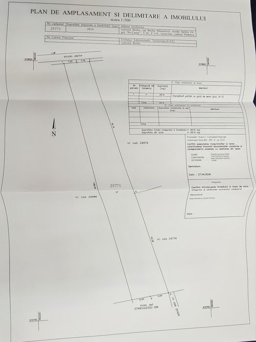 2.614 mp teren intravilan Brebu Prahova, cadastru si CU la zi
61
