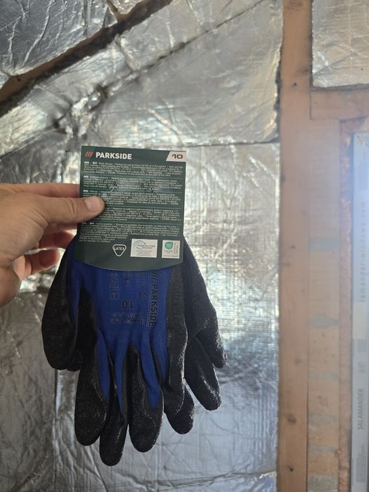 Mănuși manșetă tricotată protecție latex noi