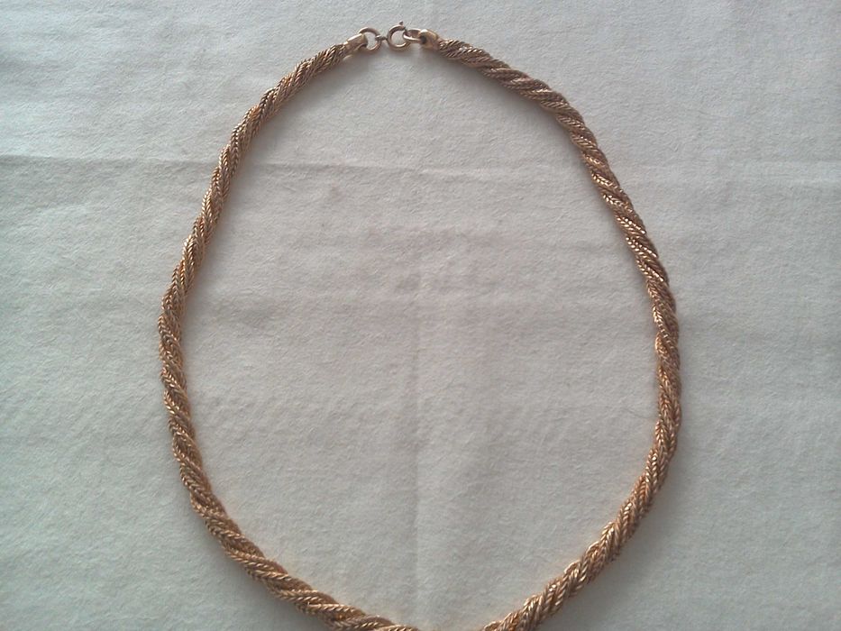 Lant gros, colier metal nobil placat Aur, Marcat, model deosebit