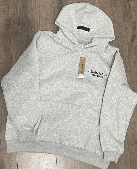 Худи ESSENTIALS серое / Oversize / Премиум качество