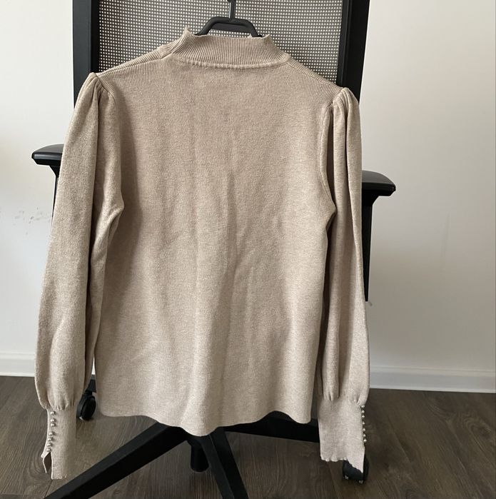 Pulover dama, bej, marime universala (xs-s), nou