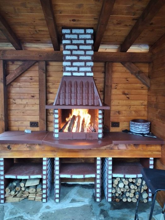 Градински чешми и барбекюта от бетон.