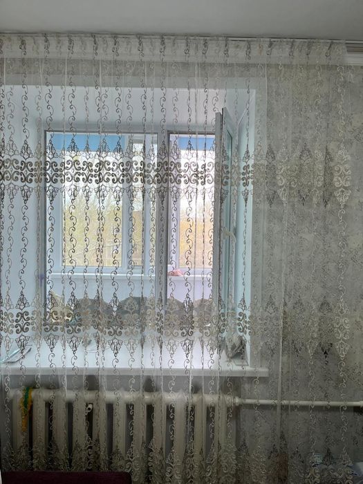 Тюль белая с серебром