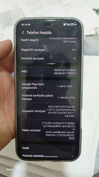 Honor 400 lite karobka dokument