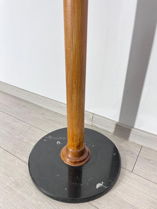 9 Buc. Cuier tip Pom din Lemn Masiv cu Placă Marmură; Cuier Vintage