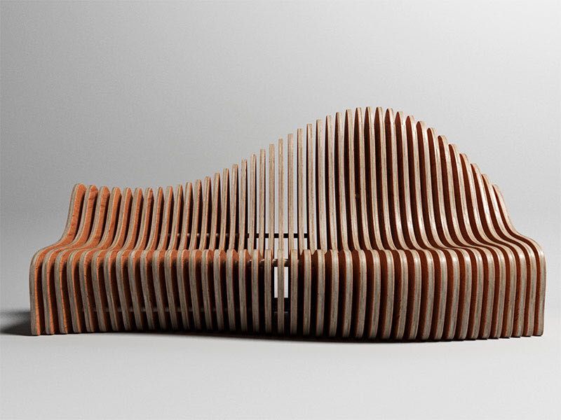 Параметрические 3Д стены и лавочки