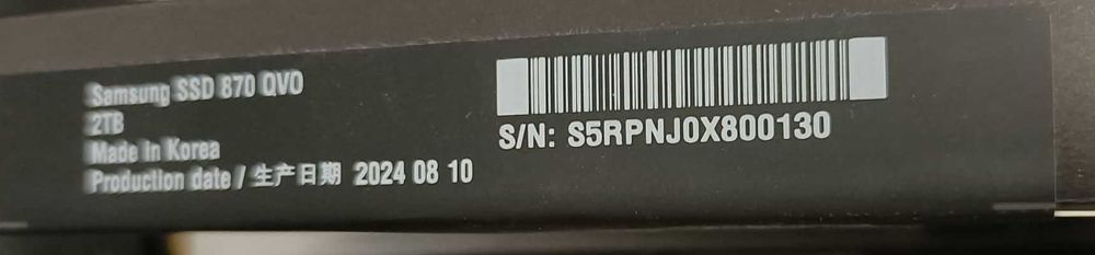 vand ssd samsung 870 qvo 2tb nou sigilat la cutie sata 3 2.5"