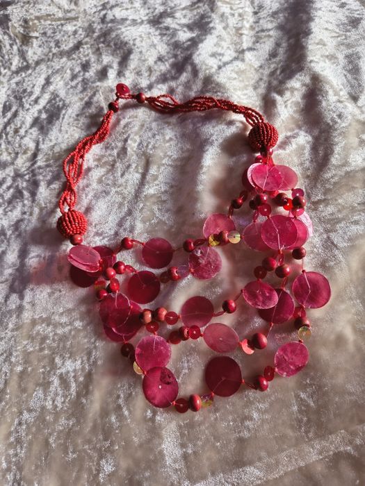 Colier sidef natural și coral natural