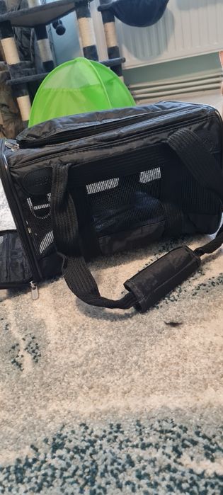 Cusca/Geanta pliabila  transport pisici omologata IATA pentru avion No