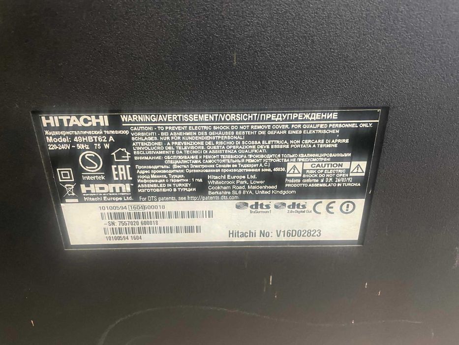 Hitachi 49HBT62 A