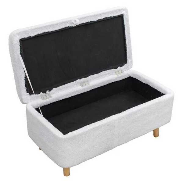 Декоративна табуретка с място за съхранение  Mercado Trade, Бял