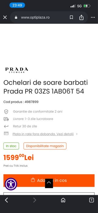 Ochelari prada barbati