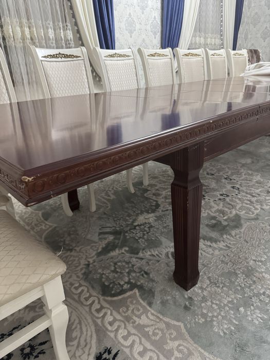 стол 3,5 метр красное дерево